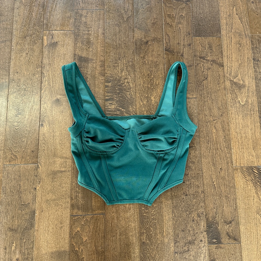 Green Crop Top